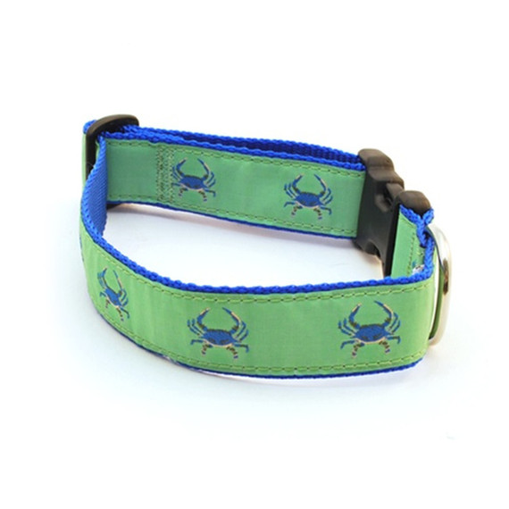 Crab -- Blue on Green (Collars & Martingales)
