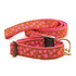 Polka Paws--Pink on Brown (Wide Harness)