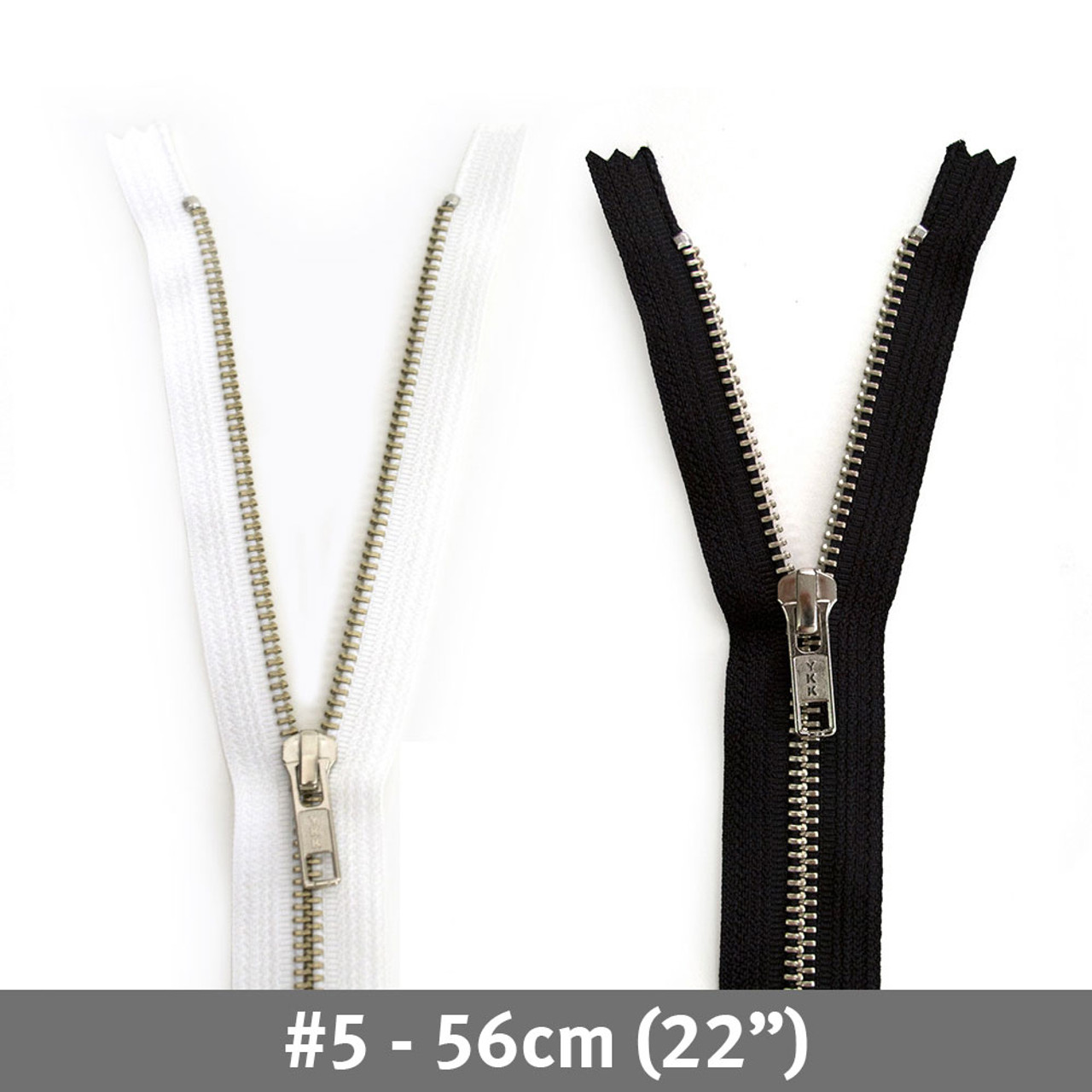 YKK 5 Closed End Metal Zipper 56cm 22