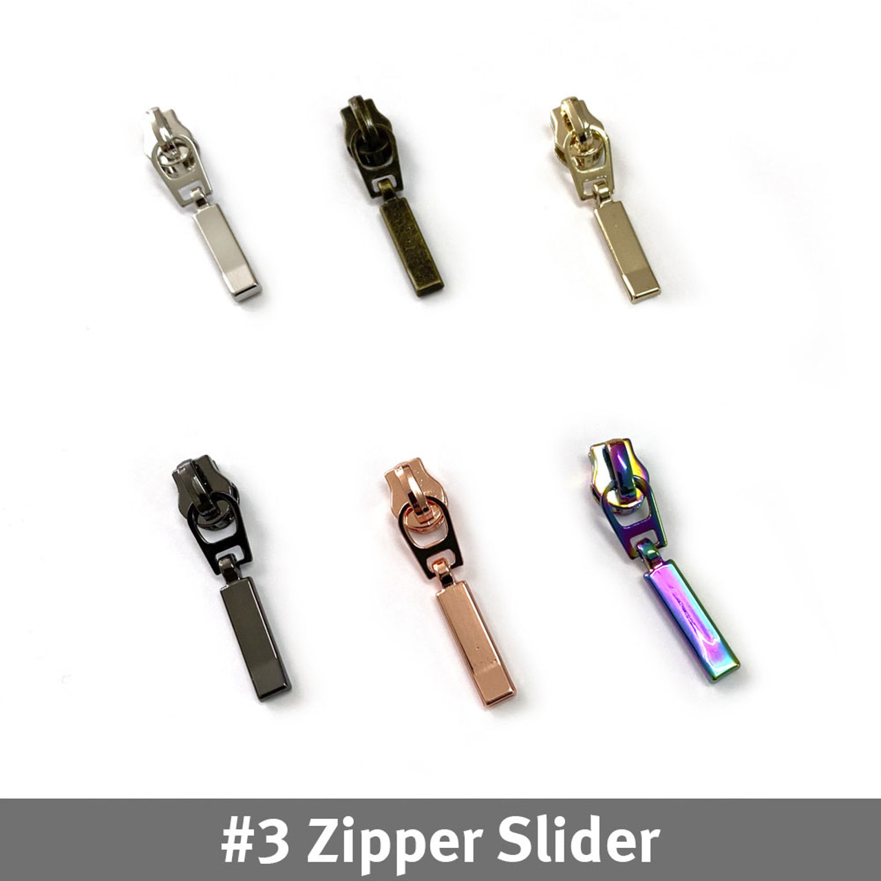 Voodoo Bag Hardware (size #5) Zipper Pulls Antique Brass