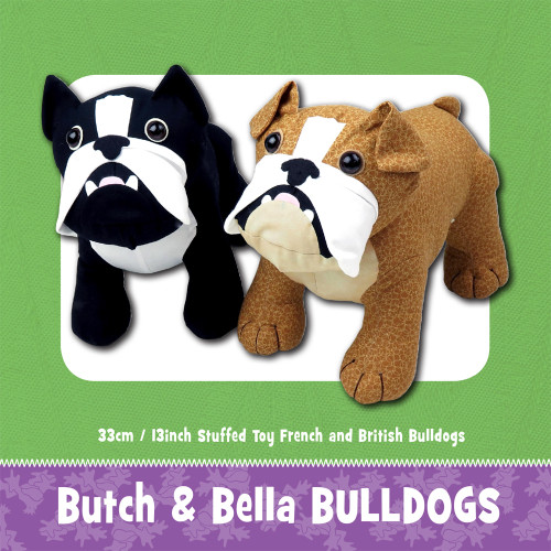 Butch and Bella Bulldog Soft Toy Sewing Pattern