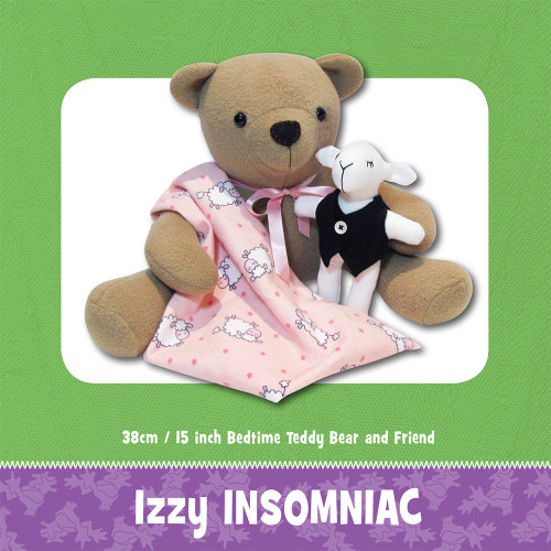 Izzy Insomniac Teddy Bear Soft Toy Sewing Pattern