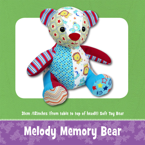 Melody Memory Bear Soft Toy Sewing Pattern