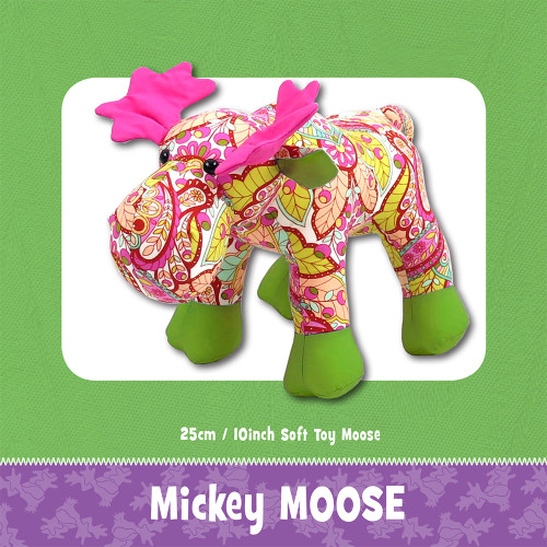 Mickey Moose Soft Toy Sewing Pattern