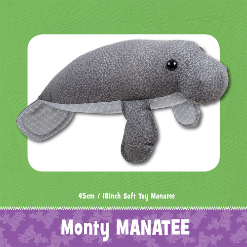 Monty Manatee Soft Toy Sewing Pattern