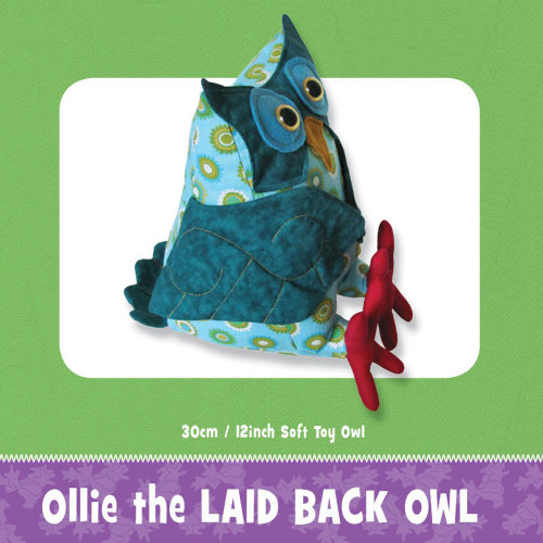 Ollie the Laid Back Owl Soft Toy Sewing Pattern