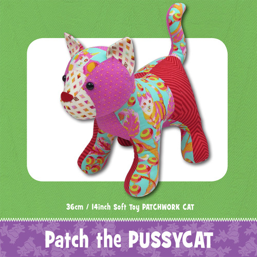 Patch the Pussy Cat Soft Toy Sewing Pattern