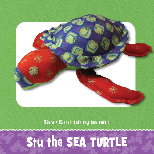 Stu the Sea Turtle Soft Toy Sewing Pattern