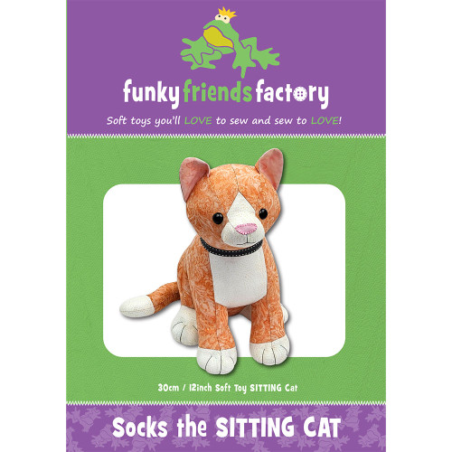 Socks the Sitting Cat Soft Toy Sewing Pattern Socks the Sitting Cat Soft Toy Sewing Pattern
