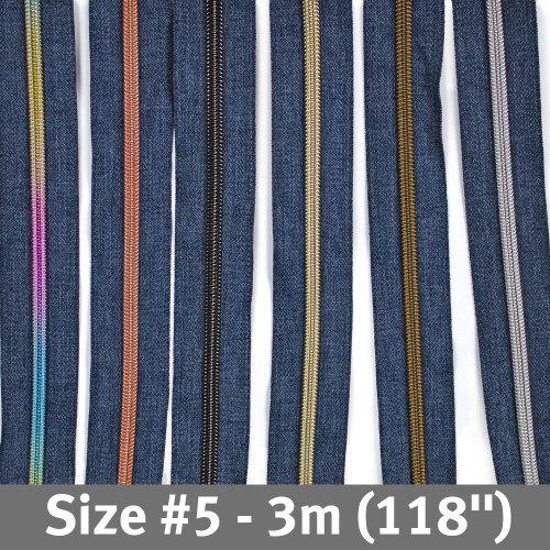#5 Zipper Tape 3m (118") Denim