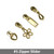 #5 Non-Locking Zipper Slider Light Gold