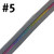 #5 Zipper Tape 3m (118") B&W Stripe  w/Rainbow Teeth