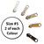 YKK #5 Non-Locking Zipper Slider 10pk Neutral