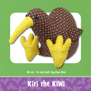 Iwi Bird Pattern Kiri Kiwi Bird Soft Toy Sewing Pattern