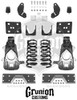 Dodge Ram 1500 2006-2008 Quad Cab 4/6 Lowering Kit McGaughys 44024