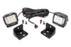 LED Light | Rear Cab Mount | 3" Chrome Pair | Wide Angle | Can-Am Defender (16-22)