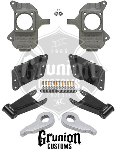 Chevy Silverado 3500HD Dually Extended Cab 2002-2010 3/5 Lowering Kit McGaughys 33081