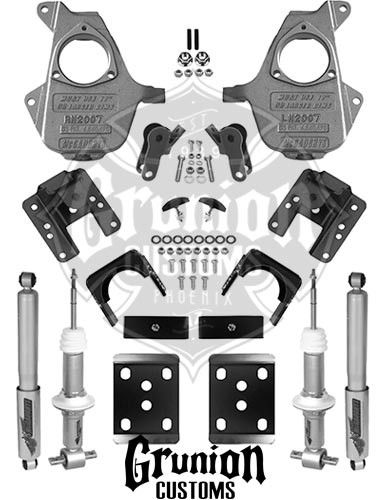 Chevy Silverado 1500 2007-2013 Crew Cab 3/5 4/6 5/7 Lowering Kit McGaughys 34070