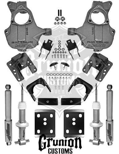 Chevy Silverado 2016 ½ Single Cab Stamped A Arms 3/5 - 4/6 Lowering Kit McGaughys 34270
