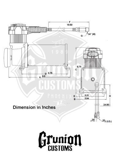 Viair 380C Pewter Dual Pack Compressor Kit 200 PSI Air Bag Ride Train Horns 38002