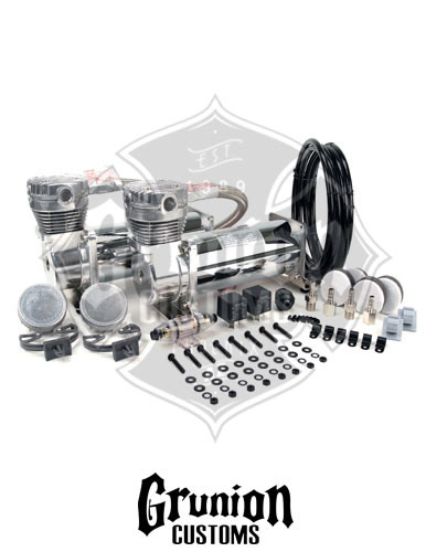 Viair 480C Chrome Dual Pack Compressor Air Bag Suspension Off Road Lowrider 48032