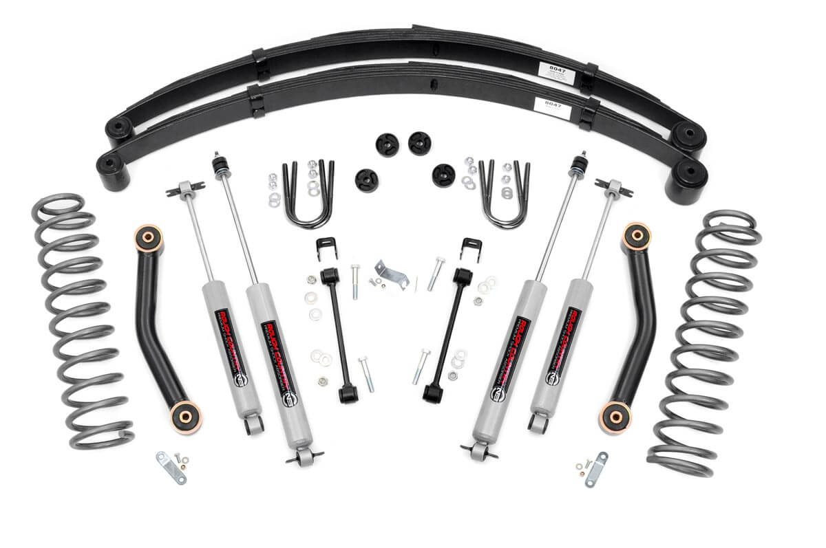 4.5 Inch Lift Kit | RR springs | Jeep Cherokee XJ 2WD/4WD (84-01)