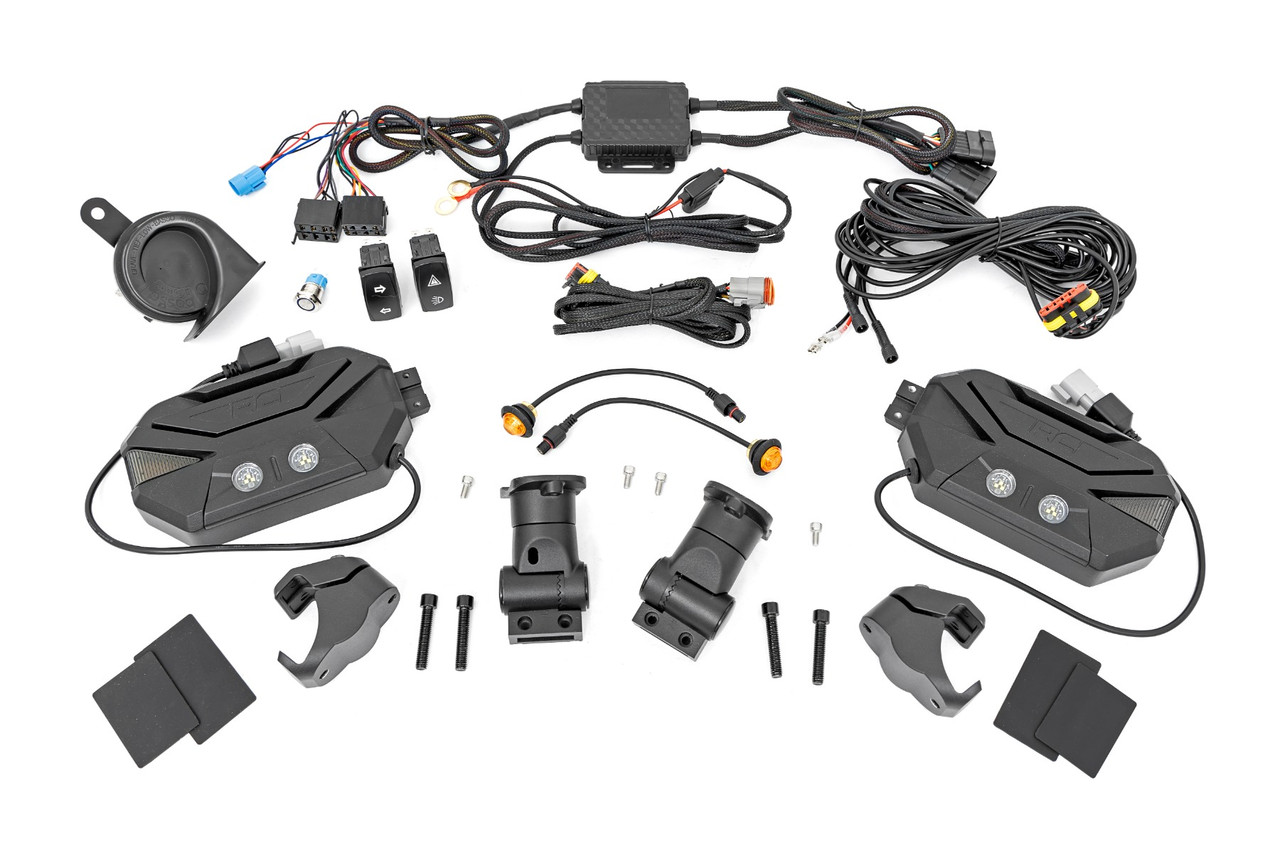 UTV Aluminum Side Mirrors | Blinker Kit | Pro-Fit Cage (Universal)