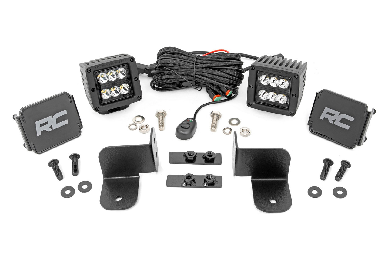 LED Light | Rear Mount | 2" Black Pair | Spot | Polaris Ranger 1000/Ranger 1000XP (19-21)