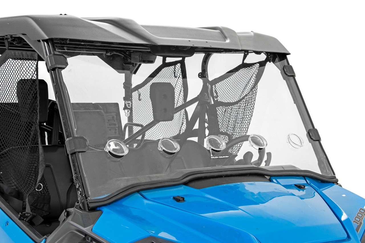 Vented Full Windshield | Scratch Resistant | Honda Pioneer 1000/Pioneer 1000-5 (16-22)