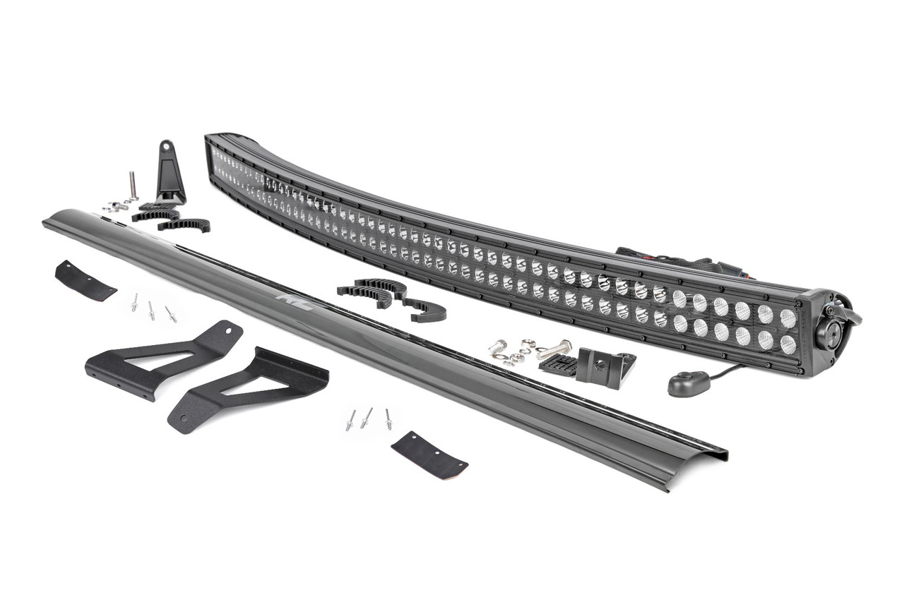 LED Light | Windshield Mnt | 50" BLK Dual Row | Jeep Cherokee XJ (84-01)