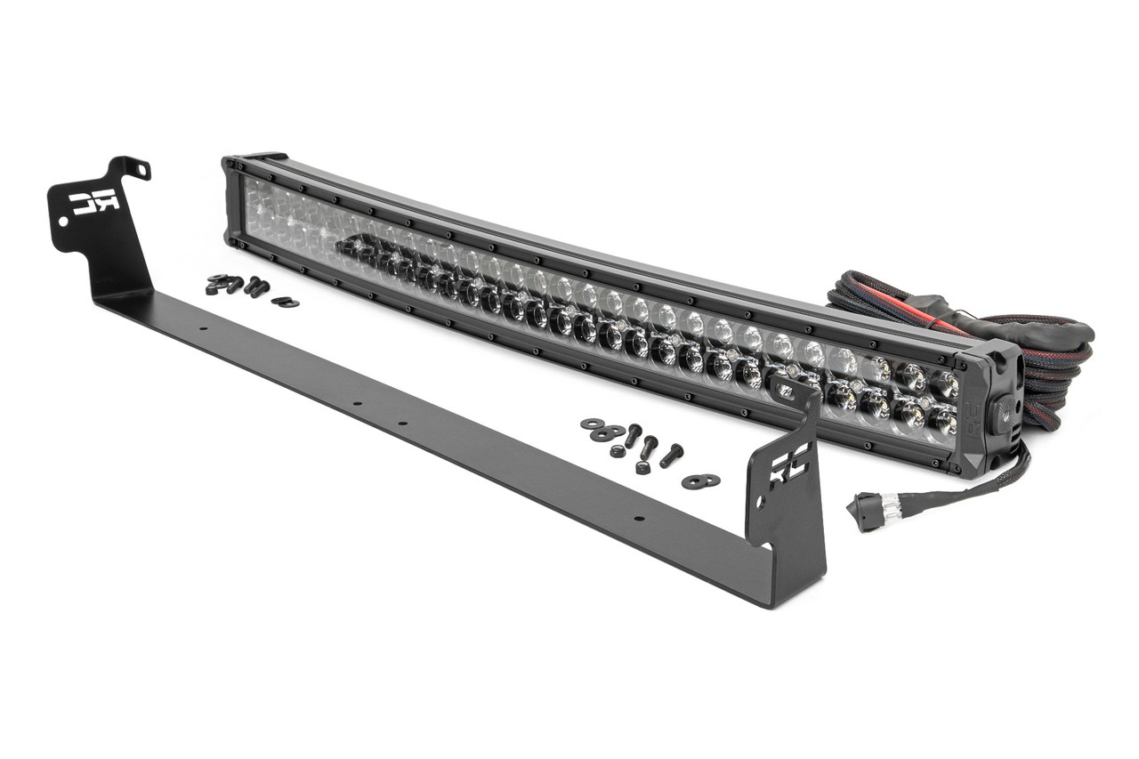 LED Light | Bumper Mount | 30" Black Dual Row | Amber DRL | Subaru Outback (15-19)