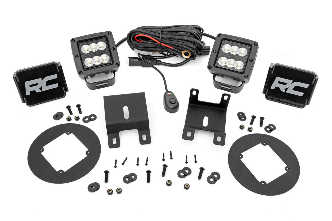 LED Light | Fog Mount | 2" Black Pair | Fog | Subaru Outback (15-19)