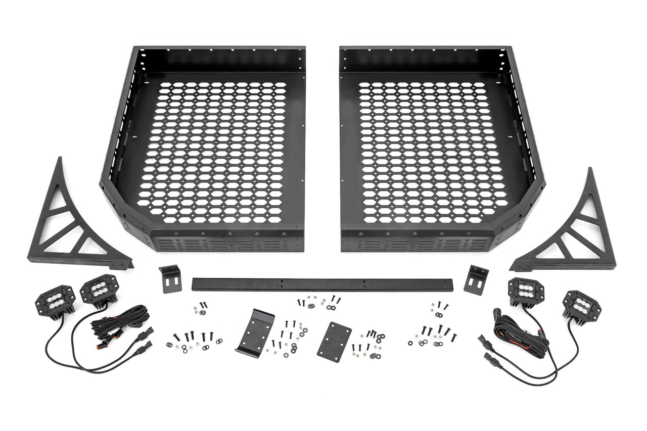 Cargo Rack | Dual 2" Black LED Pairs | Flush Mount | Polaris Ranger 1000XP (19-22)