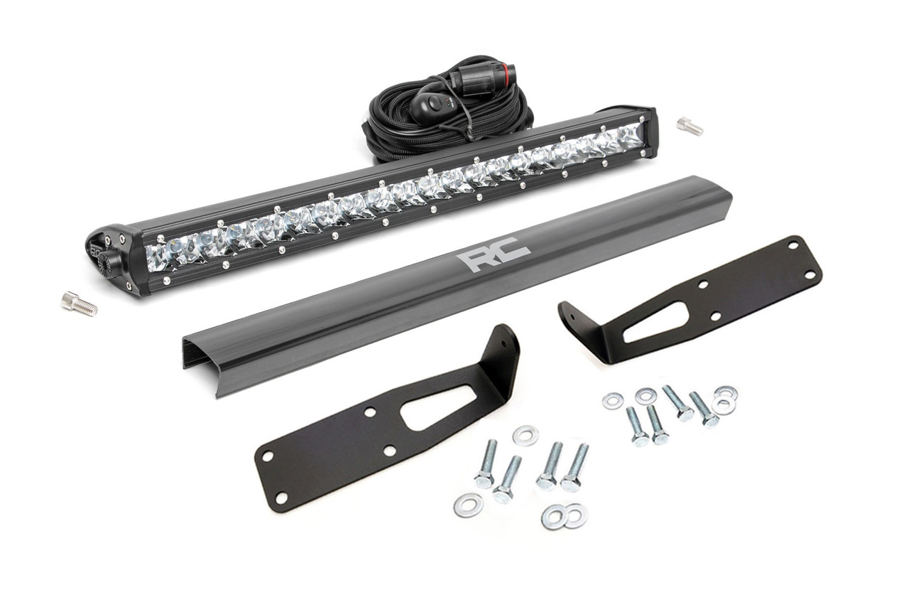 LED Light | Bumper Mount | 20" Black Single Row | Ram 2500 (10-18)