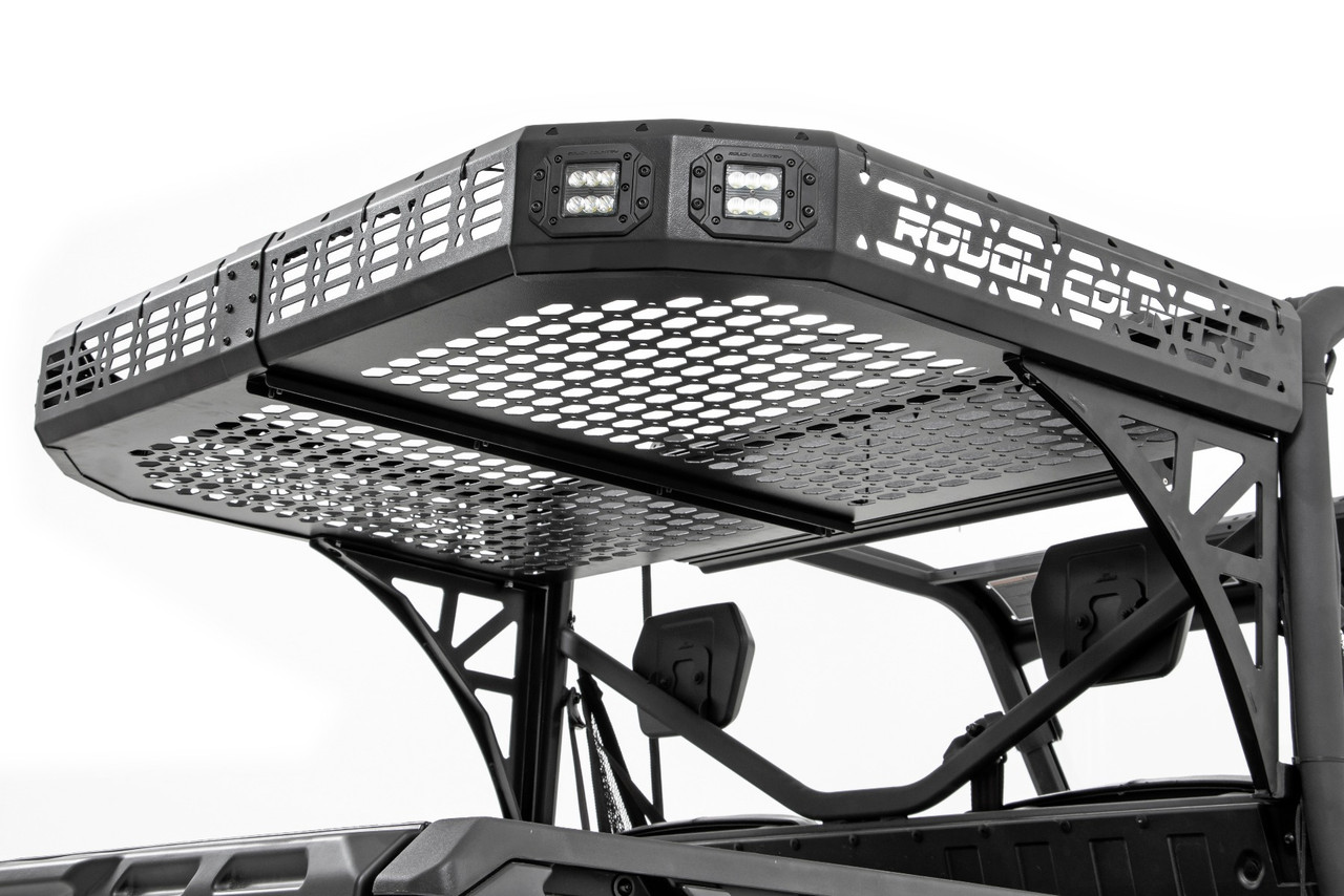 Cargo Rack | Dual 2" Black LED Pairs | Flush Mount | Can-Am Defender (17-22)