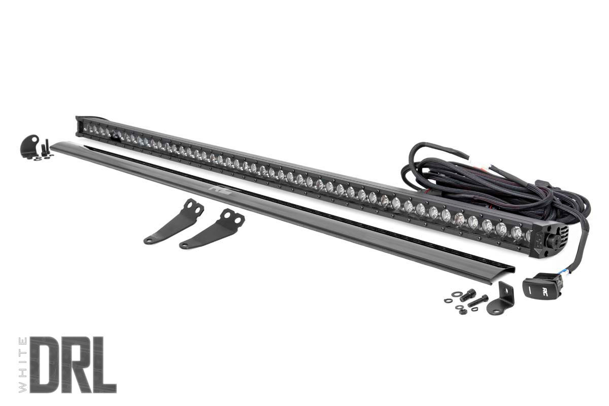 LED Light | Lower Windshield | 50" Black Single Row | White DRL | Polaris General (19-22)