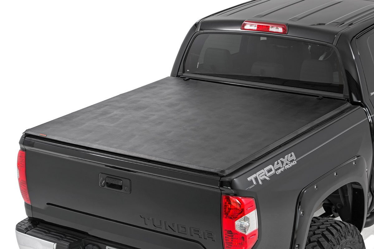 Bed Cover | Tri Fold | Soft | 5'7" Bed | No OE Rail | Toyota Tundra (07-22)