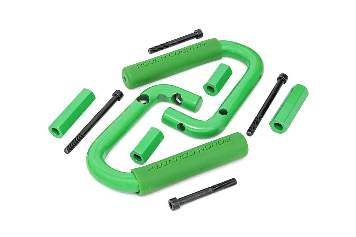 Grab Handles | Steel | Front | Green | Jeep Wrangler JK  (2007-2018)