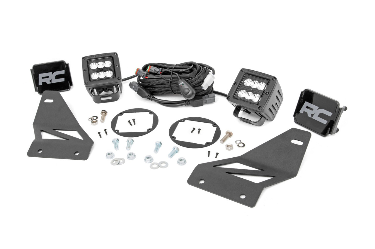 LED Light | Fog Mount | 2" Black Pair | Spot | Nissan Frontier (05-20)