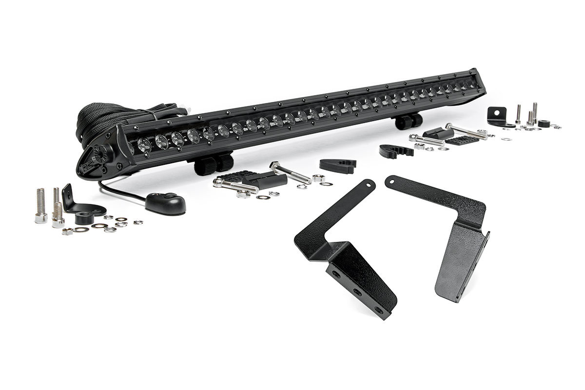 LED Light | Bumper Mnt | 30" Black Single Row | Toyota Tundra (14-21)