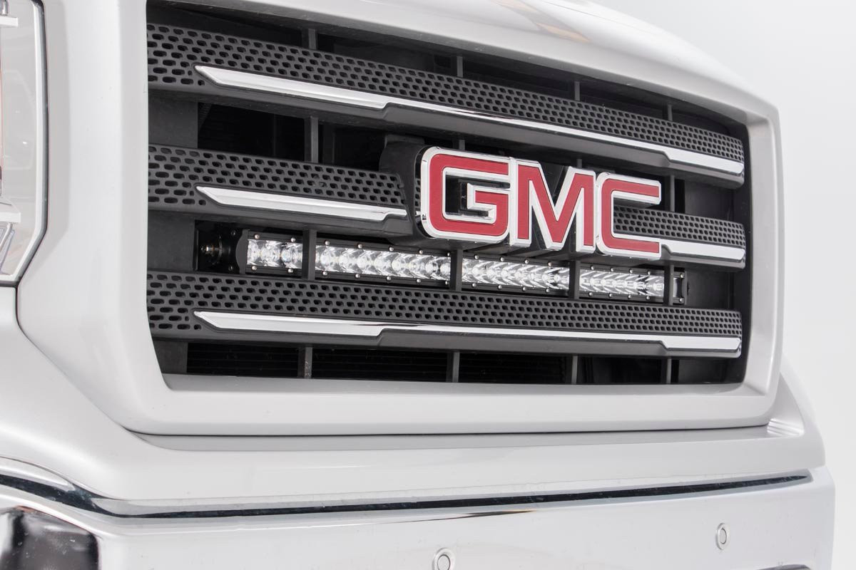LED Light | Behind Grille Mount | 30" Chrome Single Row | Chevy/GMC 1500 (14-18)