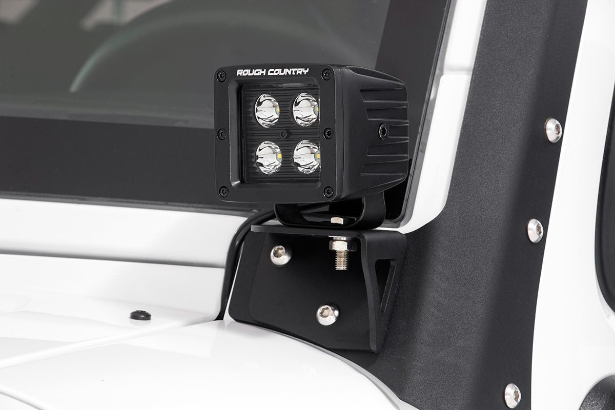 LED Light Mount | Lower Windshield | Pod | Jeep Wrangler JK  (07-18)
