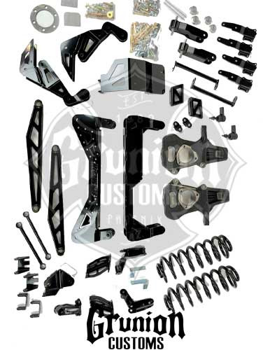 Chevy Tahoe Suburban 1500 4WD 2019-2020 Auto Leveling 7" Lift Kit Black Stainless McGaughys 50819