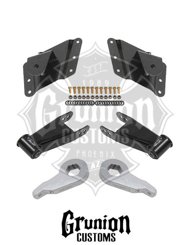 GMC Sierra 3500HD Dually Extended Cab 2002-2010 2/4 Lowering Kit McGaughys 33080