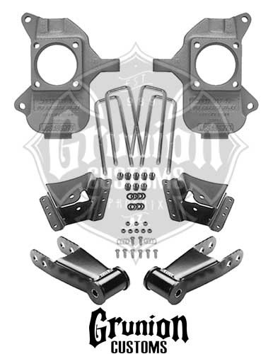 Chevy Silverado 1 Ton Dually 2/4" Lowering KI