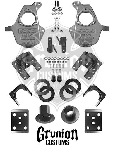  GMC Sierra 1500 2007-2013 Crew Cab 3/5-4/6 Lowering Kit McGaughys 34060