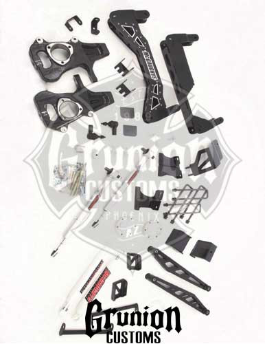 Chevy Silverado 1500 4WD 2014-2016 Cast Control Arms Black Stainless McGaughys 50767-SSB