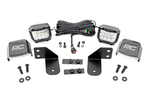 LED Light | RR Cage Mount | 2" Chrome Pair | Wide Angle | Polaris Ranger (13-21)