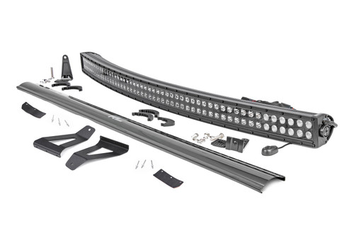 LED Light | Windshield Mnt | 50" BLK Dual Row | Jeep Cherokee XJ (84-01)