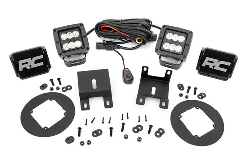 LED Light | Fog Mount | 2" Black Pair | Spot | Subaru Outback (15-19)